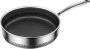Roestvrijstalen Wok Koekenpan met rand Dagelijks koken Krasbestendige antiaanbaklaag 30 cm Zilverkleurig - Thumbnail 1