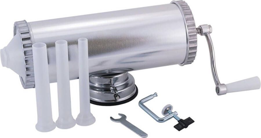 Roestvrijstalen Worstvuller voor BBQ en Grill Handmatige Worstmachine met 3 Sproeiers