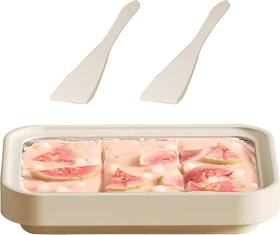 Rol IJsmachine Vriesplaat Dessertmaker Zelf IJs Maken Roestvrij Staal Verschillende Maten Wit