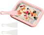 IJsmachine Plaat Rolijs Maker Desserts Maken Handmatig Schraapmechanisme 22.6 cm Roze - Thumbnail 2