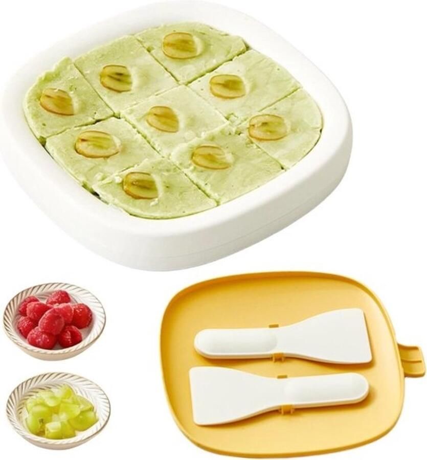 Gerolde IJs Machine IJsmaker Tray Desserts Maken Voedselveilig Roestvrij Staal 23x23x395 cm Crèmekleurig