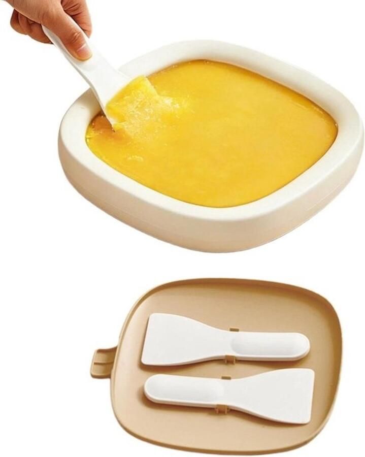 Rolijsmaker Gerold IJs Dessert Maker Zelf Desserts Maken Roestvrijstalen Plaat 23 cm Breed Geel