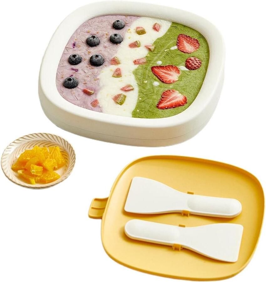 Rolijsmaker Gerold IJs Dessert Maker Zelfgemaakte Desserts Voedselveilige Plaat 23x23x39.5 cm Crèmekleurig