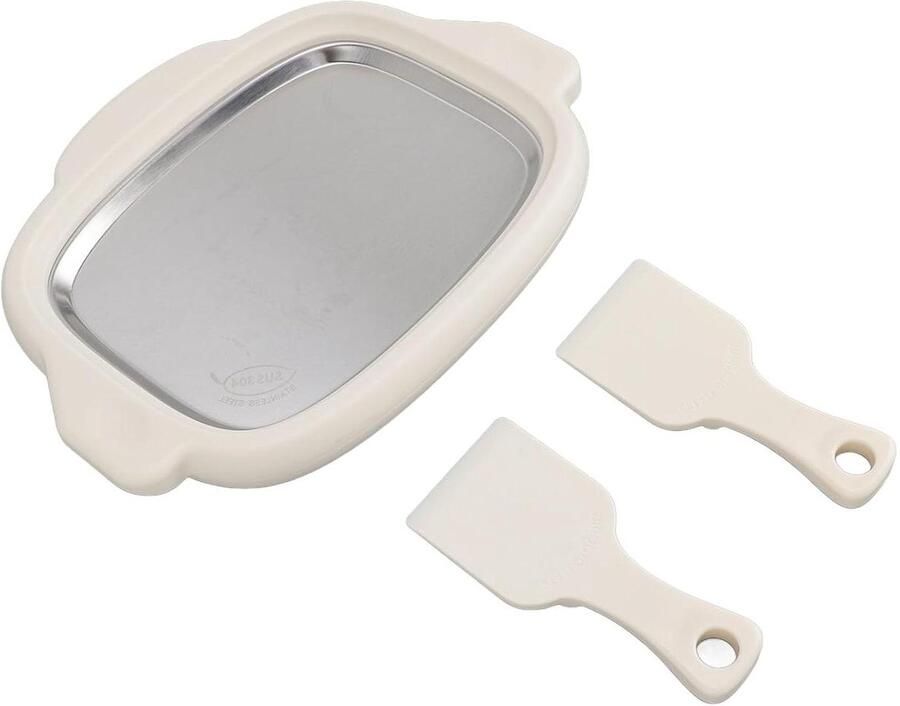 Rolled IJs Machine IJspret Maker Desserts Maken Snelle Koeling 26 x 20 x 5 cm Zilver