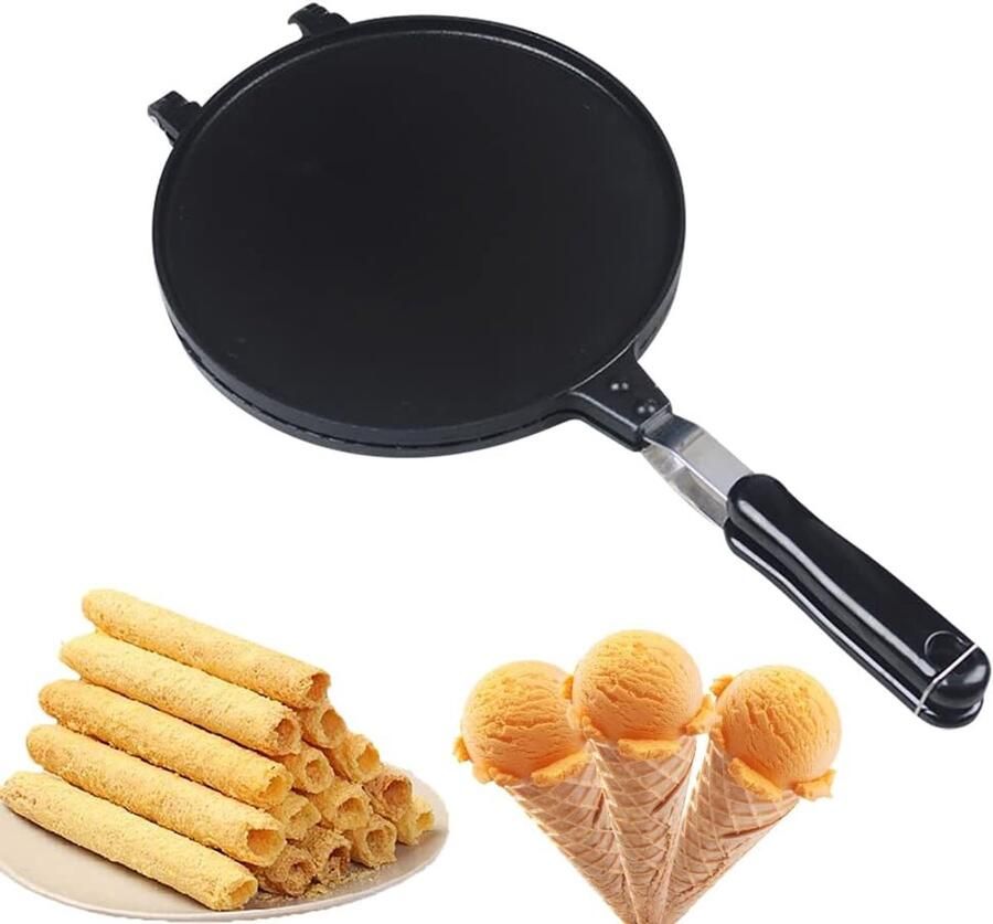Rolmaker Dessert Pan Omelet Bakken Gegoten Aluminium 38.5 cm Lengte