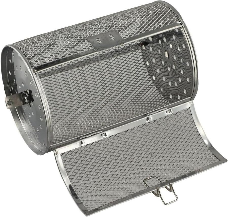 Rolmand Grillmand Accessoire Airfryer Gelijkmatig Grillen Universele Pasvorm 24 x 14 x 14 cm Zilver