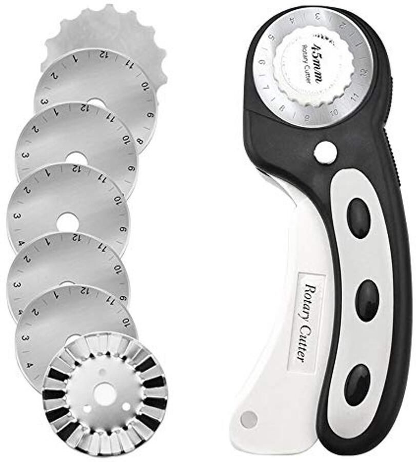 Rolmes 45 mm met Ergonomische Greep en Veiligheidssluiting Perfect voor Stof Leer en Knutselen