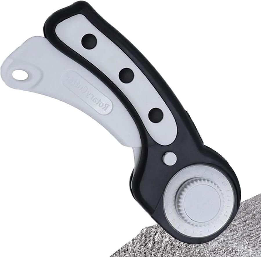 Rolsnijder Stof Naaisnijder Snijgereedschap Precisie Stoffen Snijden Ergonomische Handgreep 45 mm Zwart
