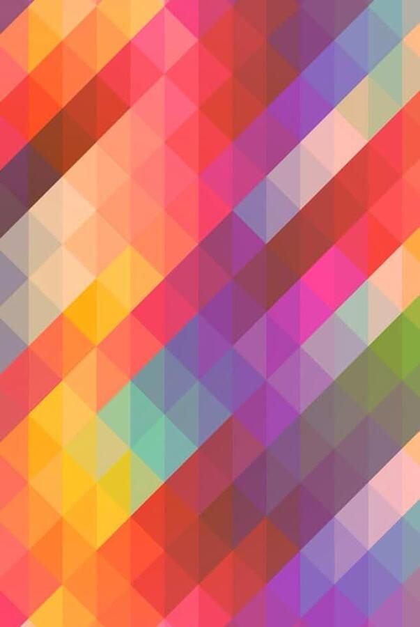 Rombos multicolor: Cuaderno con líneas y diseño geométrico vibrante