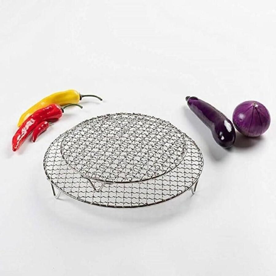 Rond Bakrek Koel rooster Bakken en Grillen Roestvrij Staal 240mm Diameter Zilver