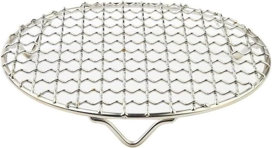 Rond Bakrek Koelrooster Keuken Bakken Grillen Drogen Roestvrij Staal 180mm Diameter Zilver