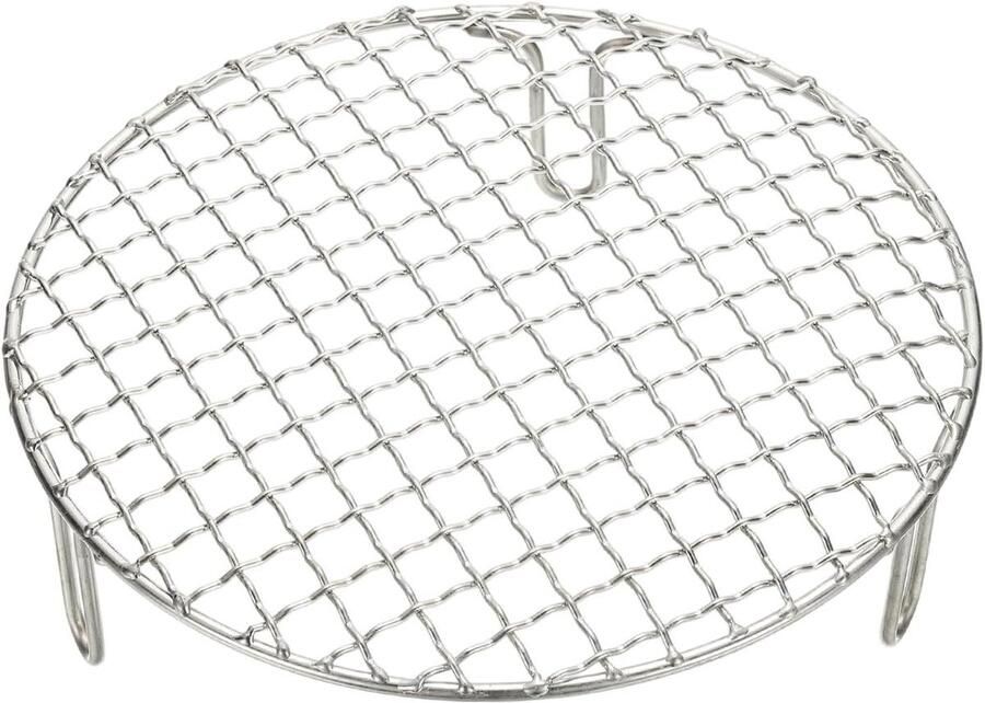 Rond Bakrooster Grillrooster Koelrek Bakken Koelen Grillen Roestvrij Staal Met Voetjes 18 cm Diameter Zilver