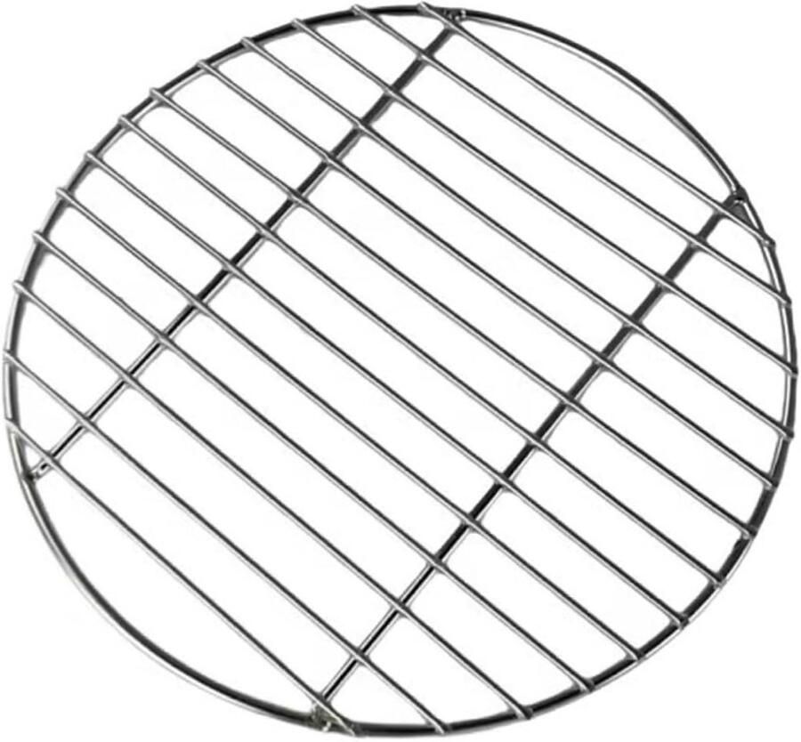 Rond BBQ Net Grill Rooster Buiten Koken Mesh Ontwerp 26 cm Zilver - Foto 1