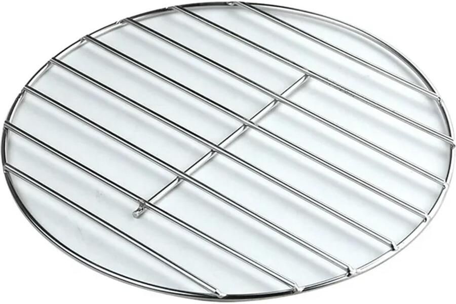 Rond BBQ Rooster Grill Net Buiten Koken Herbruikbaar Roestvrij Staal 38 cm Zilver