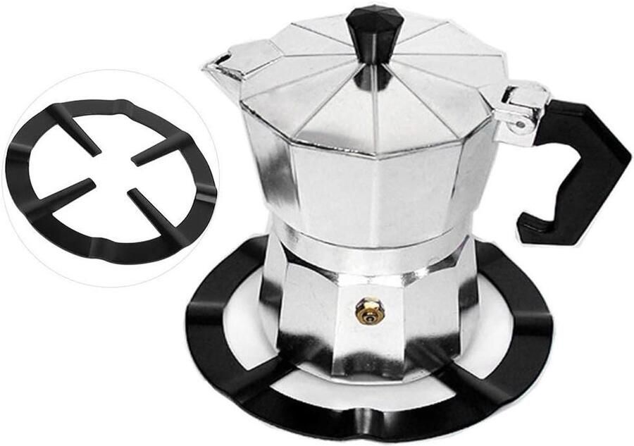 Rond fornuisrek Pannenstandaard Kookgerei rek Koken op gasfornuis Roestvrij ijzer materiaal 133 cm Zwart