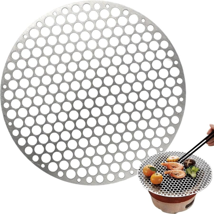 Rond Grill Net BBQ Kookrooster Buiten Koken Roestvrij Staal 26 cm Diameter
