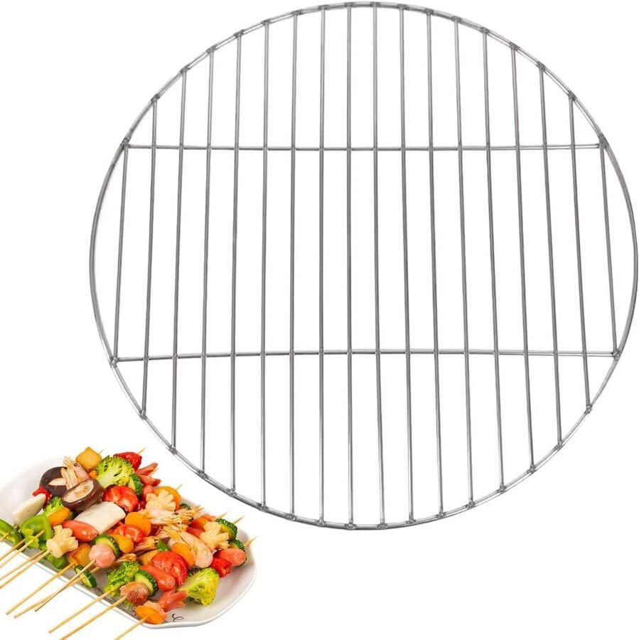 Rond Grill Rooster BBQ Kookrooster Buiten Koken Roestvrij Staal 33cm of 38cm