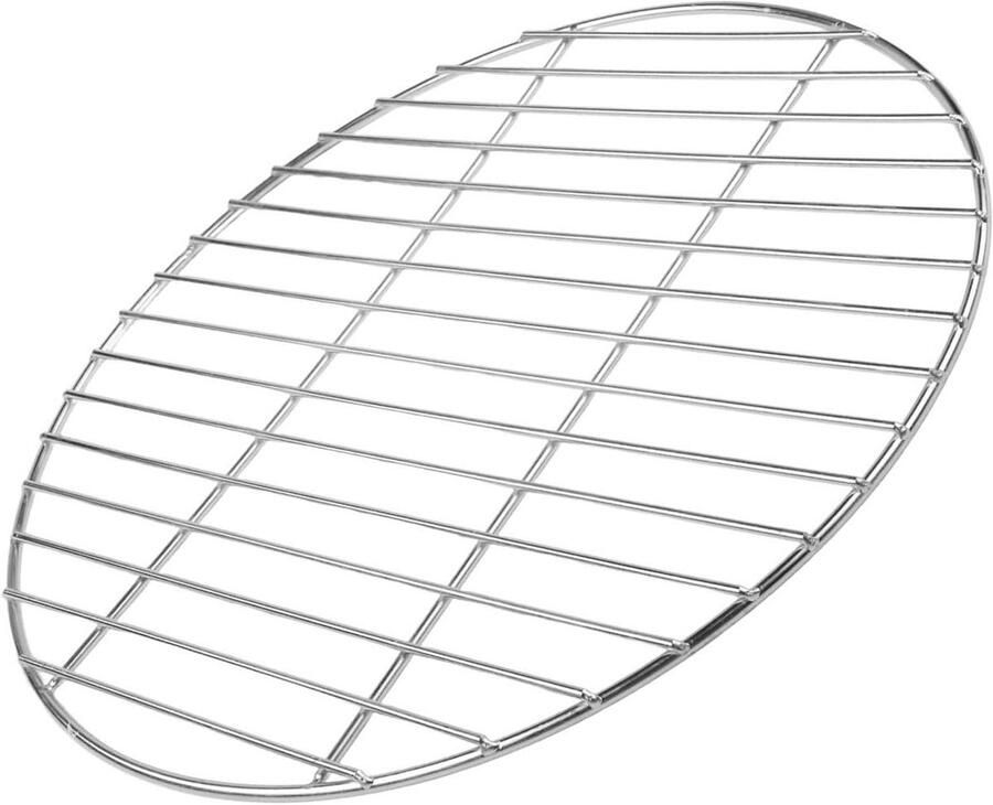 Rond Grillnet Barbecue Gaas Buiten Koken Gelijkmatige Warmte 43 cm Zilver