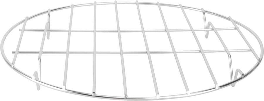 Rond Grillrek Bakrooster Koelrek Grillen Bakken Koelen Vaatwasserbestendig RVS 25 Cm Diameter Zilver