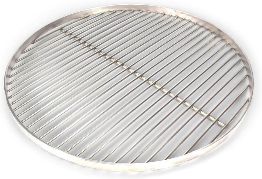 Rond Grillrooster 130 cm Roestvrij Staal Handgemaakt met 3 Ophangogen