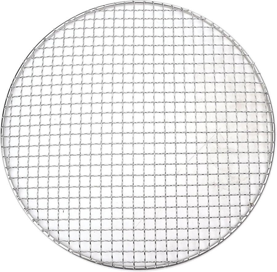Rond grillrooster Baknet BBQ Outdoor koken Gelijkmatige warmte 35 cm diameter Zilverkleurig