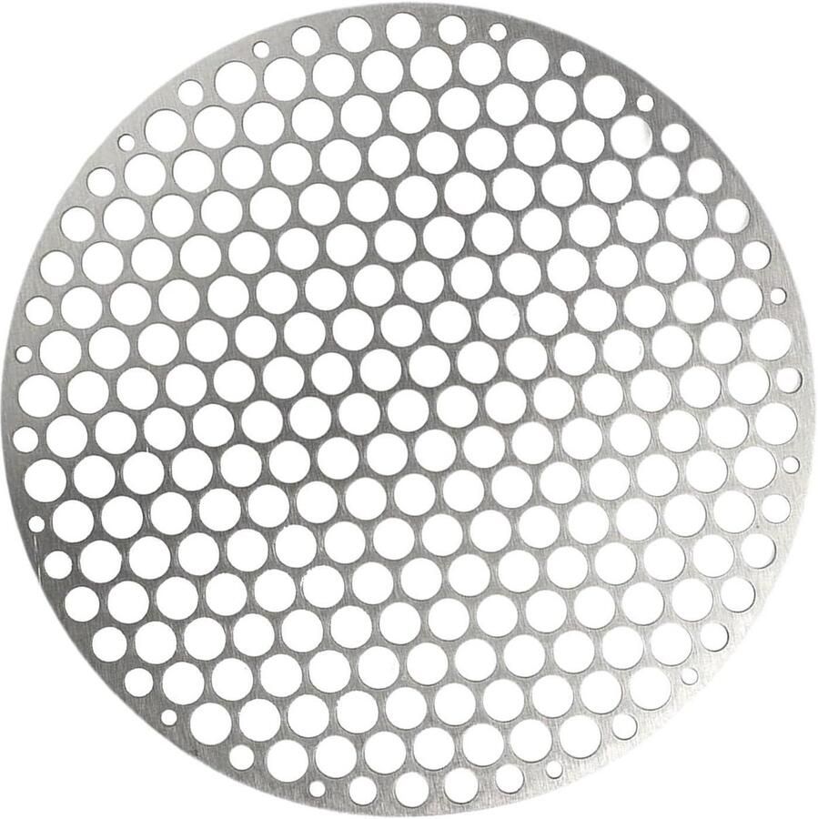 Rond Grillrooster Baknet RVS Buiten Koken Gelijkmatige Warmteverdeling 26 cm Diameter Zilverkleurig