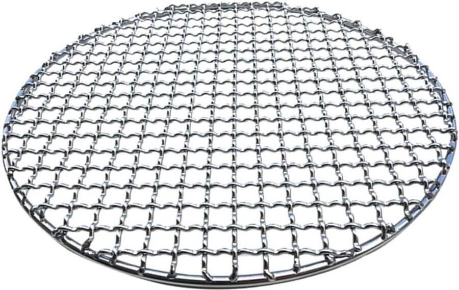 Rond Grillrooster Bakplaat Barbecueën Roestvrij Staal 24 cm Zilverkleurig