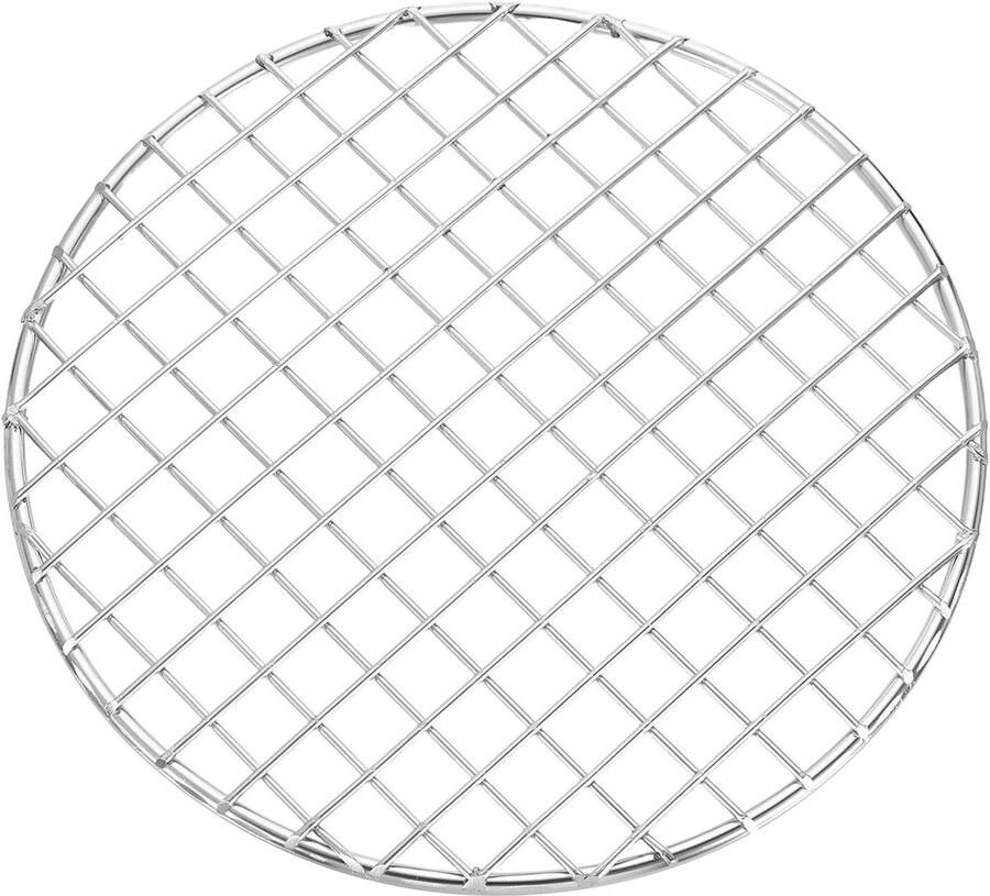 Rond Grillrooster Bakrek Oven Barbecue en Bakken Roestvrij Staal 19.8 cm Zilver
