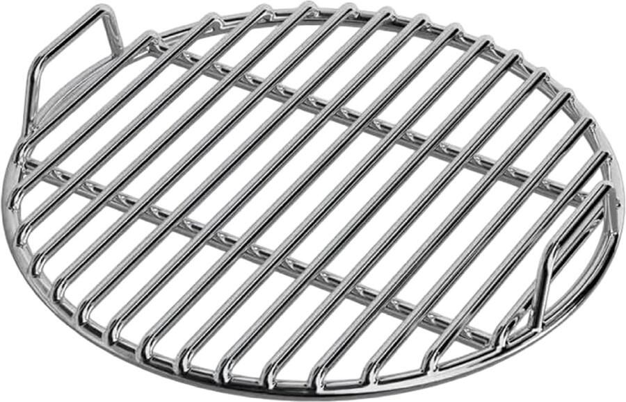 Rond Grillrooster Bakrooster Vlees Buiten Koken Roestvrij Staal 30 cm Diameter Zilverkleurig