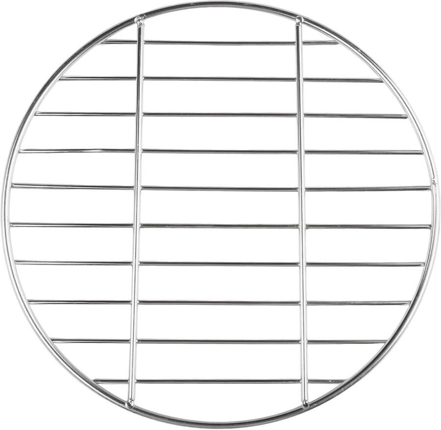 Rond Grillrooster Barbecue Dienblad Outdoor Koken Lekbestendig Gaas 30 cm Diameter Zilver