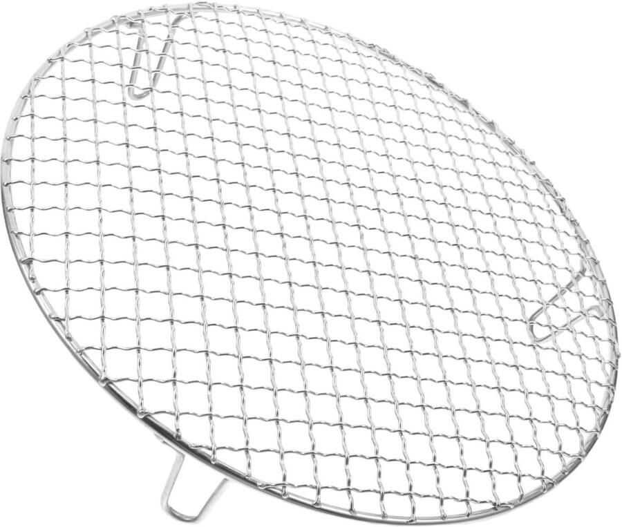 Rond Grillrooster Barbecue Net Buiten Grillen Roestvrij Staal 30.5 cm Zilver