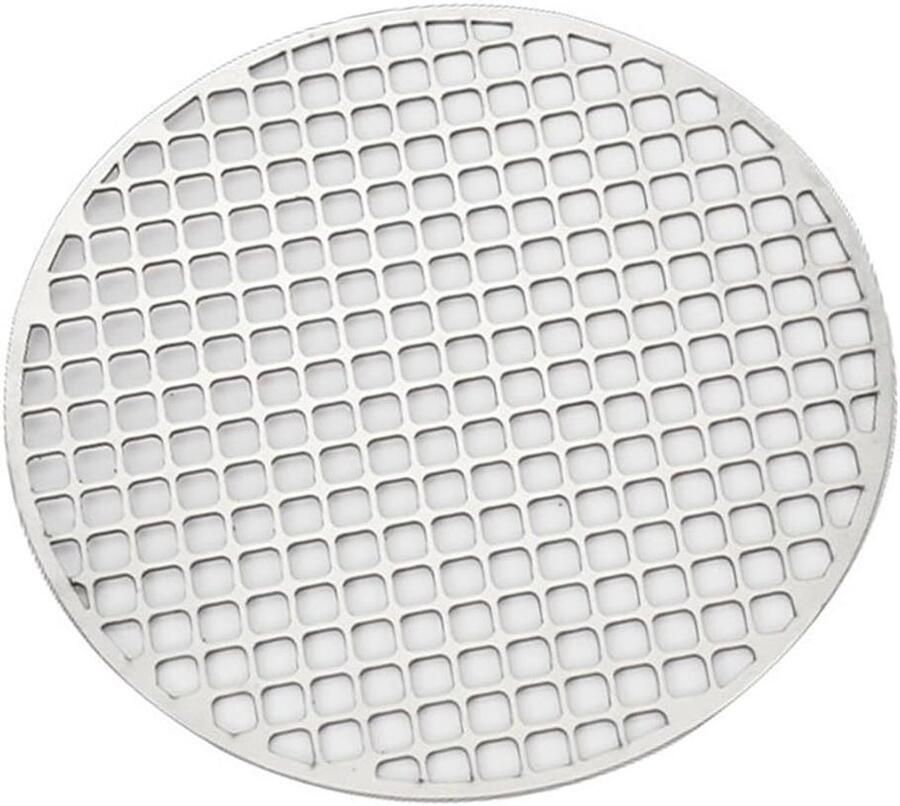 Rond Grillrooster Barbecue Net Buiten Koken Fijnmazig Rooster 28 cm Diameter Zilverkleurig
