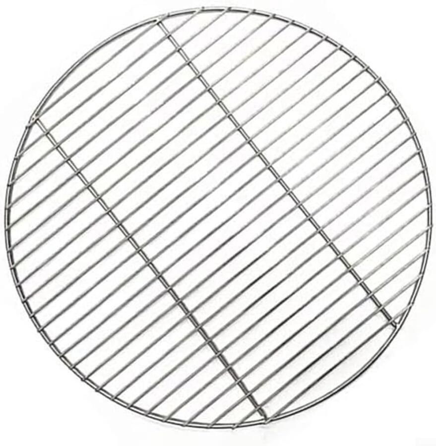 Rond Grillrooster Barbecue Net Buiten Koken Gelijkmatige Warmte 38cm Diameter Zilver