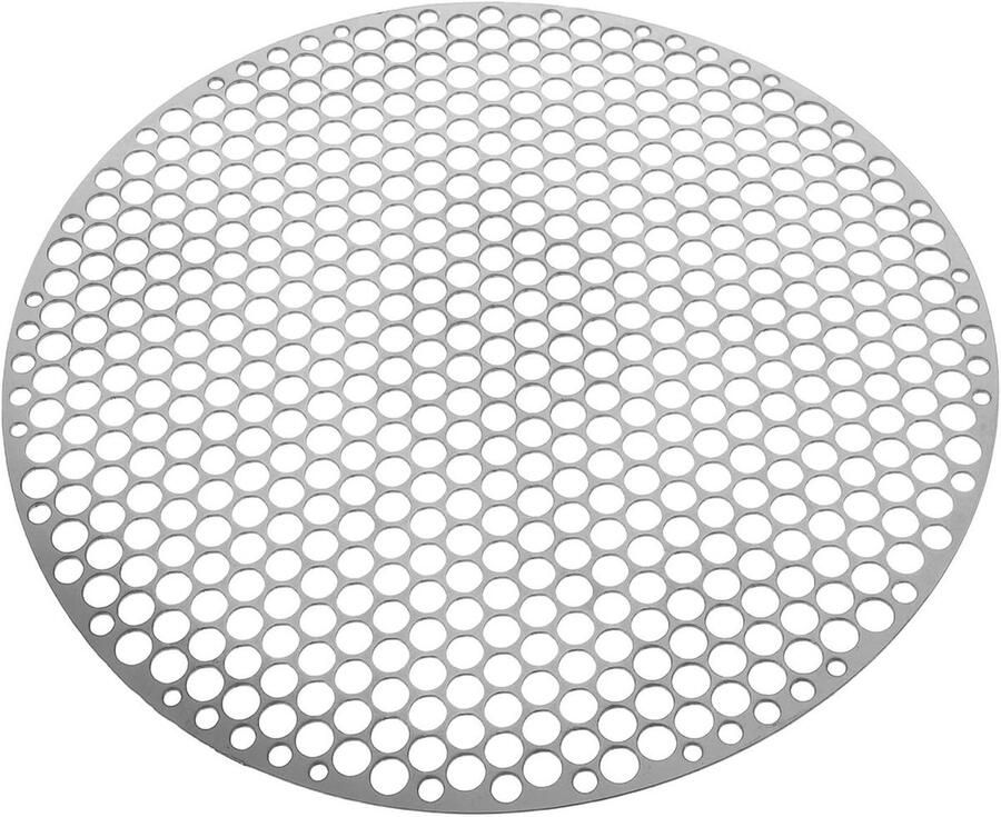 Rond Grillrooster Barbecue Net Kleine Ingrediënten Grillen Gelijkmatige Warmteverdeling 30 cm Zilver