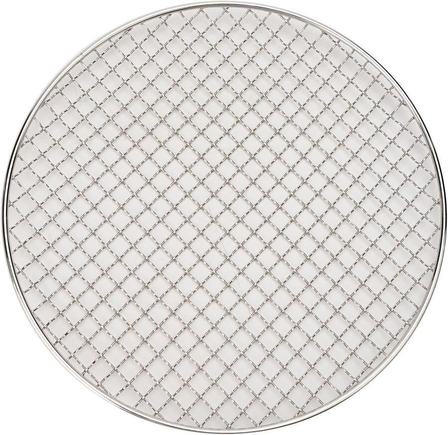 Rond Grillrooster Barbecue Oven Buiten Koken Gelijkmatige Warmte 25 cm Zilver