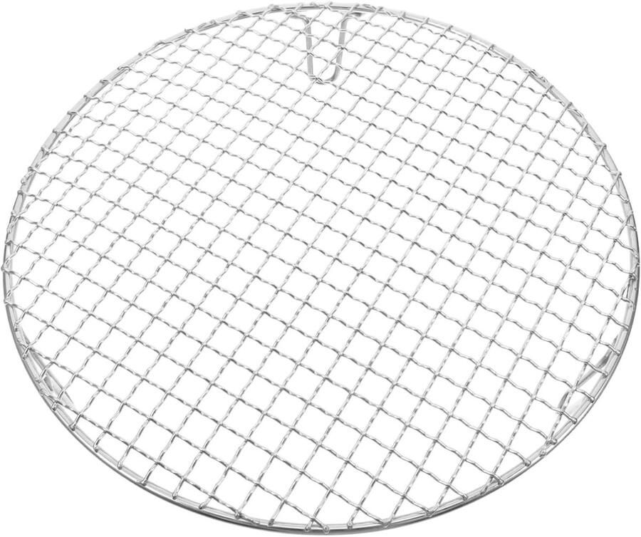 Rond Grillrooster Barbecue Rooster Barbecueën en Grillen Gelijkmatige Warmteverdeling 30.5 cm Zilver