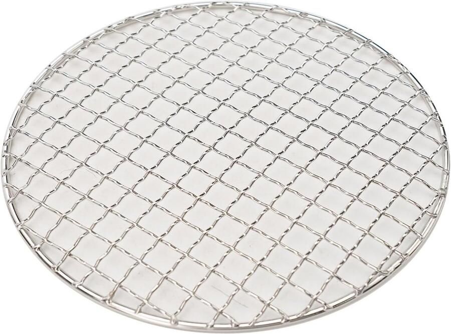 Rond Grillrooster Barbecue Rooster Buiten Koken Gelijkmatige Verwarming 20 cm Zilver