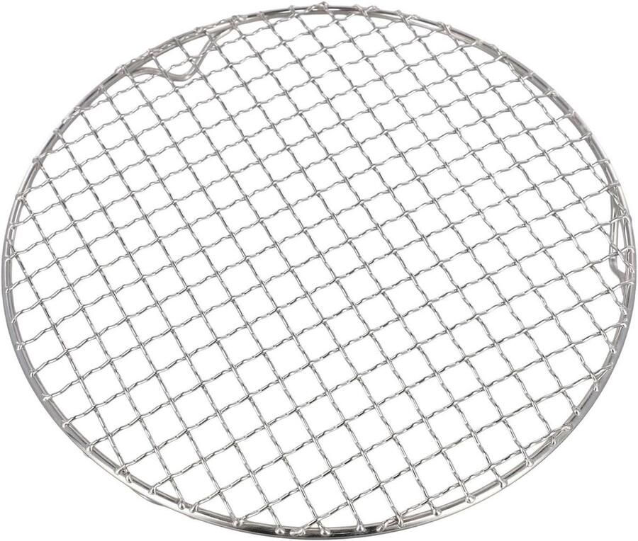 Rond Grillrooster Barbecue Rooster Buiten Koken Gelijkmatige Warmte 27 cm Diameter Zilver