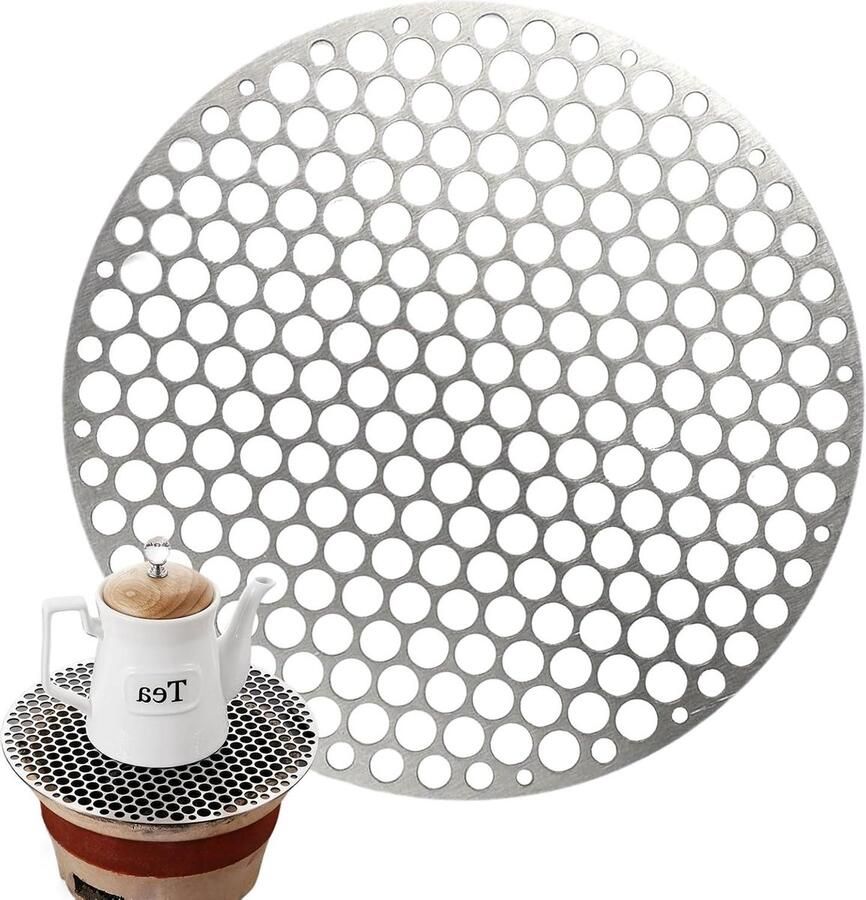 Rond Grillrooster Barbecue Rooster Buiten Koken Roestvrij Staal 26 cm Zilver