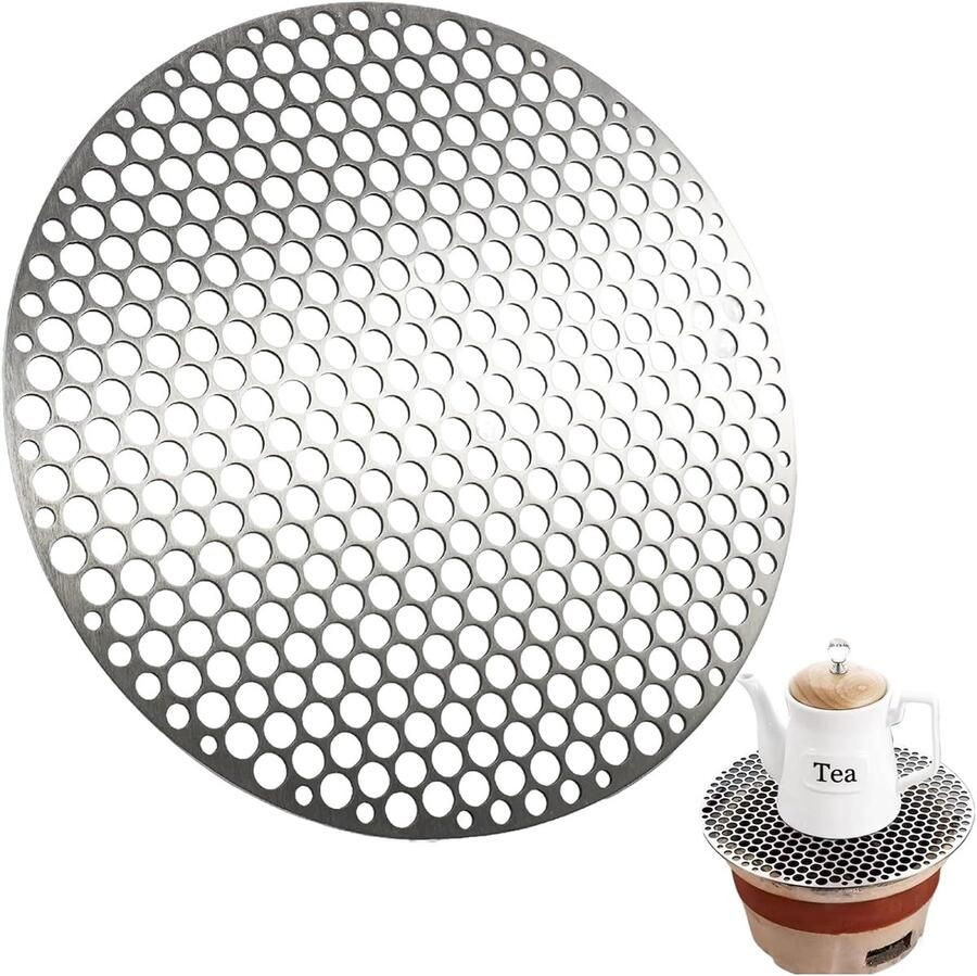Rond Grillrooster Barbecue rooster Buiten koken Roestvrij staal 26 cm Zilver