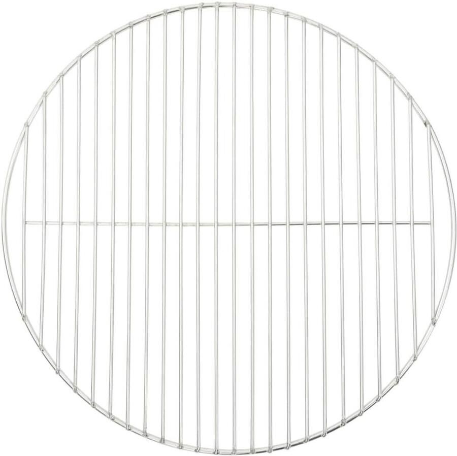 Rond Grillrooster Barbecue Rooster Buiten Koken Roestvrij Staal 304 Ø 47 cm Zilverkleurig