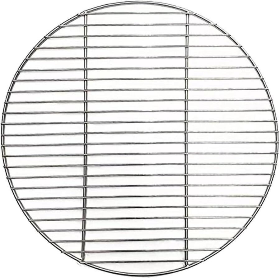 Rond Grillrooster Barbecue Rooster Outdoor Koken Roestvrij Staal 43 45 cm Diameter Zilverkleurig