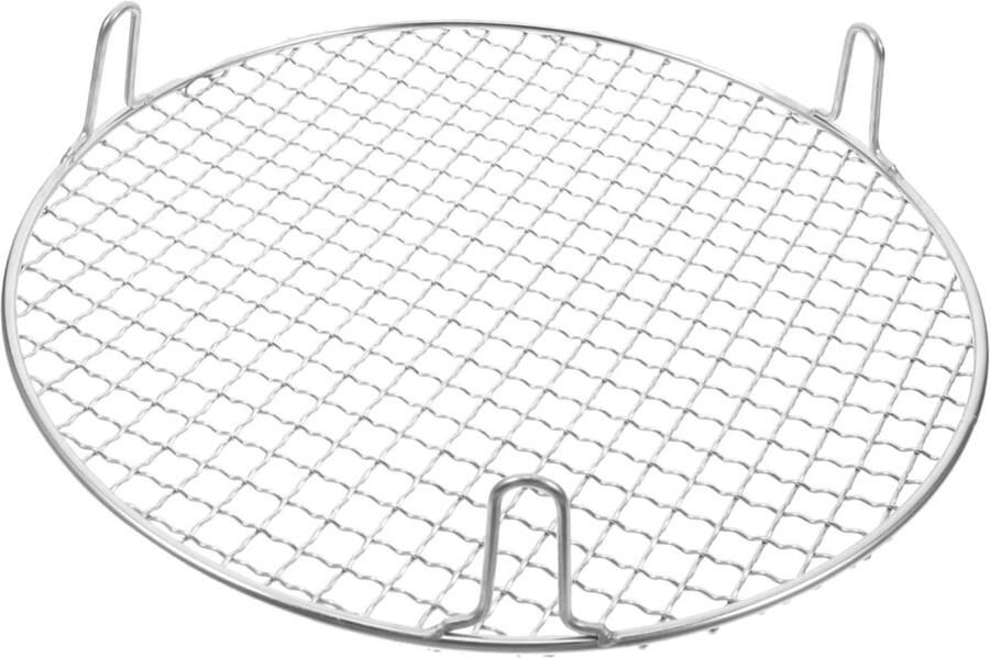 Rond Grillrooster Barbecue Rooster Stoomrek Gelijkmatig Grillen Roestvrijstalen Constructie 30.5 cm Zilver