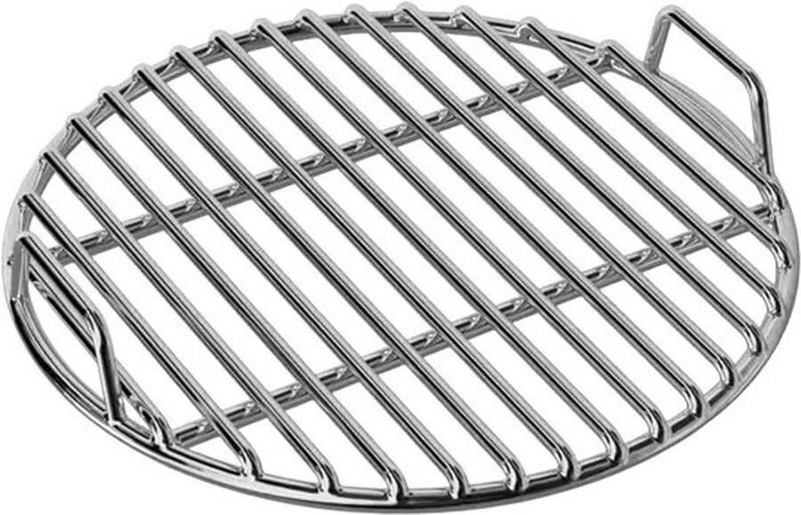 Rond grillrooster Barbecuevervanging Buiten koken Roestvrij staal 35-45 cm Zilver