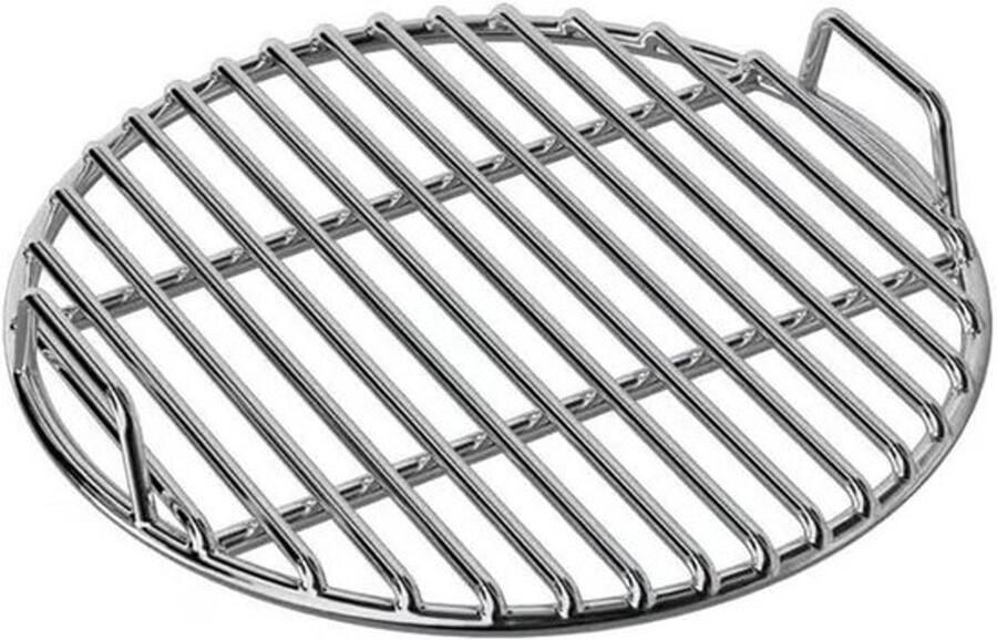 Rond Grillrooster BBQ- en Vuurkorfrooster Koken en Bakken Roestvrij Staal 33 cm Zilver