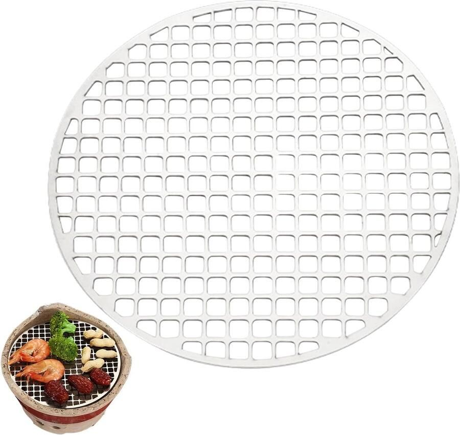 Rond Grillrooster BBQ Kookrooster Buiten Koken Antiaanbaklaag 20 cm Diameter