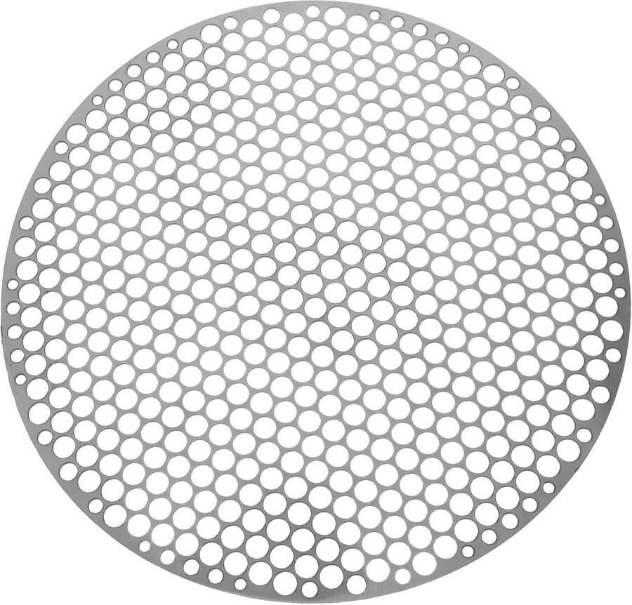 Rond Grillrooster BBQ Net Buiten Koken Fijnmazig Ontwerp 30x30 cm Zilverkleurig