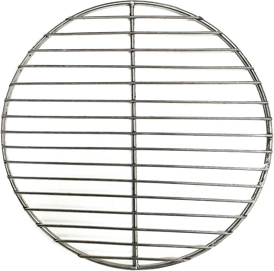 BBQ Grill Rooster Rond Grillrooster Buiten Koken Herbruikbaar Duurzaam 47 cm Diameter Zilver