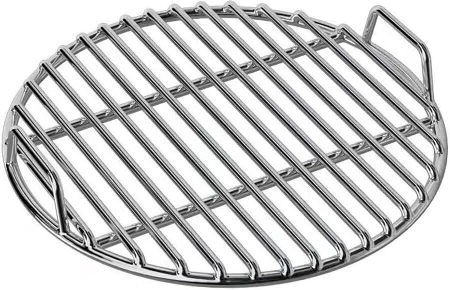 Rond Grillrooster BBQ Roost Buiten Koken Hittebestendige Handgrepen 50.8 cm Zilverkleurig