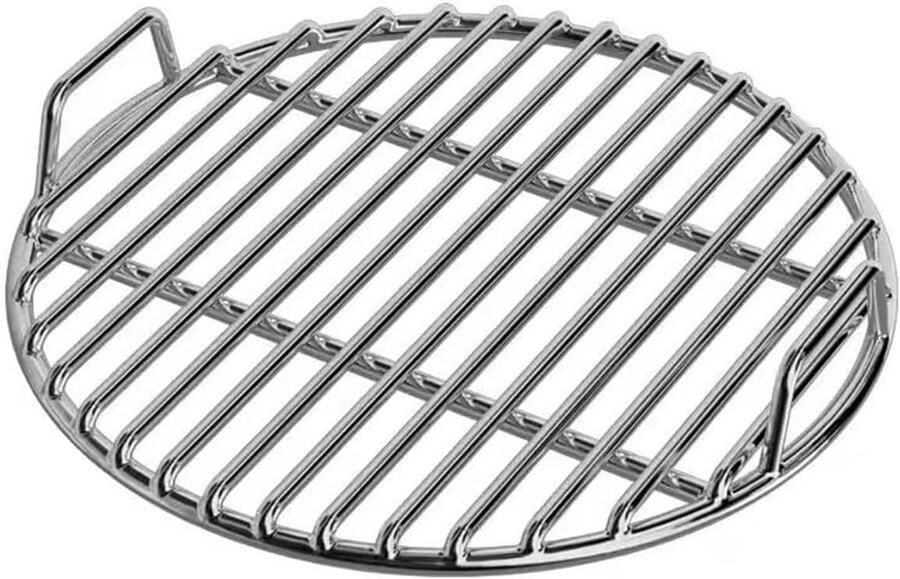 Rond Grillrooster BBQ Rooster Koelrek Buiten Koken Roestvrij Staal 28 cm Diameter Zilver